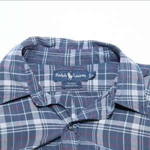 Polo Ralph Lauren Shirt Mens Large Multicolor Button Down Plaid short sleeve